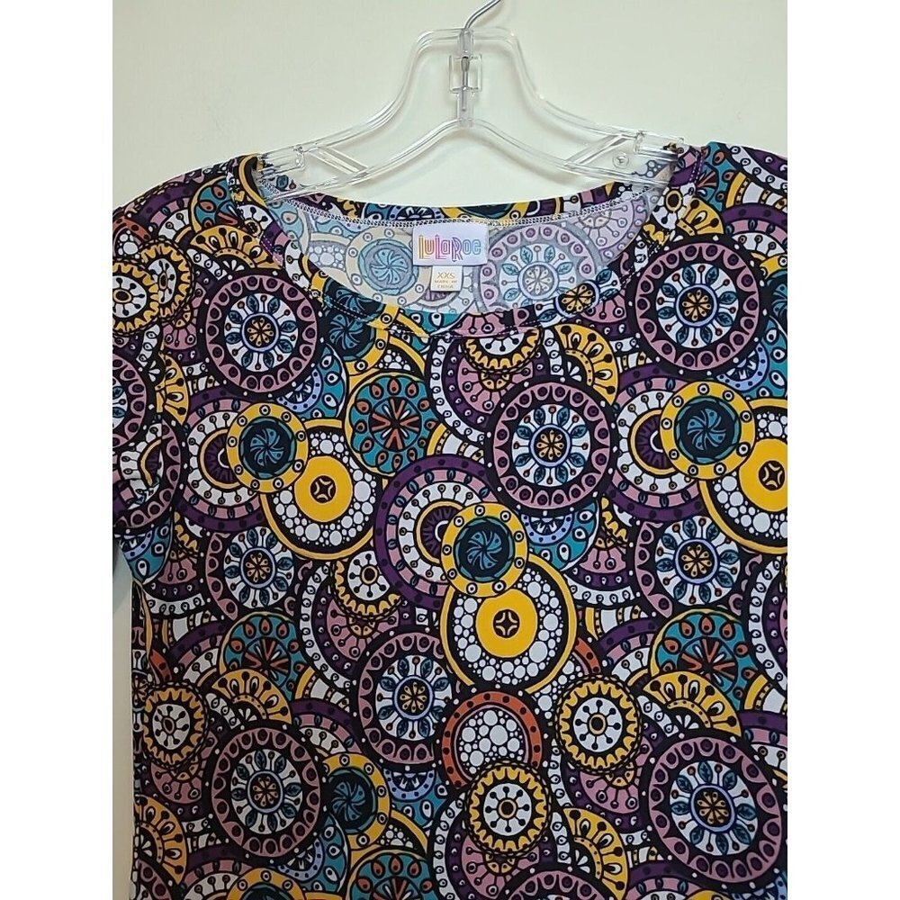 Lularoe XXS Julia Dress Multi-Color Geometric Knee length Lot Of 2 - Picture 3 of 16